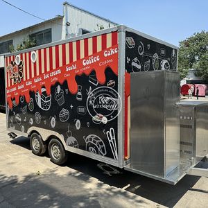 2025 Dessert Mobile Hot Food Trucks Beverage Hot Storage Truck Mobile Food Truck <b>Cart</b> Van Kiosk For Sale - Product Image 4