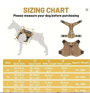 Harnais tactique pour chien de grande taille, harnais d'entraînement réglable pour animaux de compagnie, harnais réfléchissant pour chien K9, pour <span class=keywords><strong>berger</strong></span> allemand, <span class=keywords><strong>malinois</strong></span> - Product Image 3