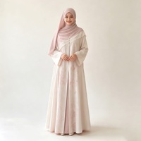 Ensemble jupe et khimar tissé ample pour femme grande taille, avec nœud et bordure en dentelle, tenue de prière modeste, vêtements musulmans islamiques