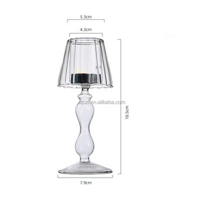 Chandelier en verre haut, utilisé pour les bougies flottantes, chandelier haut pour décor de Center de Table, décor de fête de famille, de mariage - Product Image 1