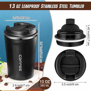 CORPEG Stainless Steel Tumbler 380ml 510ml Vacuum <b>Insulated</b> Leakproof Lid Coffee Mug Travel <b>Cup</b> BPA Free Portable - Product Image 3