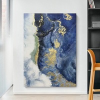 Vente en gros de toile d'art mural abstraite moderne pour la décoration intérieure Texture 3D Pigment épais Peinture à l'huile faite à la main