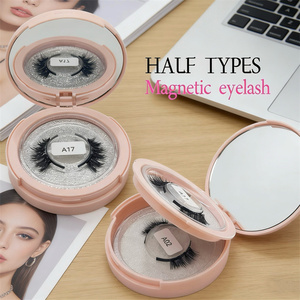 Nuevas <span class=keywords><strong>pestañas</strong></span> <span class=keywords><strong>postizas</strong></span> magnéticas cuánticas, sin <span class=keywords><strong>pegamento</strong></span>, sin delineador, hechas a mano, de pelo sintético, libres de crueldad animal, reutilizables, <span class=keywords><strong>con</strong></span> banda suave. - Product Image 5