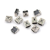 Mini 2 pieds 5 broches connecteur Micro USB 90 degrés prise USB avant bornes de téléphone portable prise
