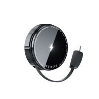 Support de téléphone de voiture le plus vendu de l'usine avec câble rétractable, charge rapide 15W, support de voiture en ABS PC, charge sans fil