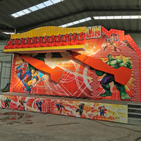 12 sièges 360 degrés carnaval mécanique fête foraine remorque parc d'attractions équipement fou vague tour