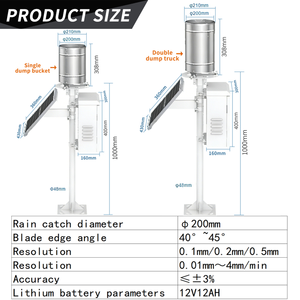 Sensore di Pioggia a Secchio Basculante in Acciaio Inossidabile per Monitoraggio Ambientale, Vendita all'Ingrosso dalla Fabbrica - Product Image 3