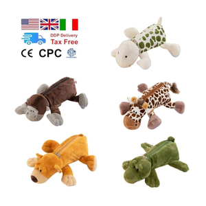 Оптовая продажа милых животных джунглей супер мягкие плюшевые сумки для макияжа пеналы Тигровая утка Лев Слон унисекс одеяло PP Хлопок - Product Image 6