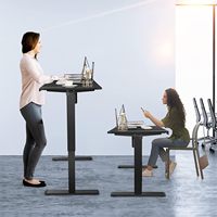 Nouveau bureau debout ergonomique cadre en acier au carbone laminé à froid double bureau d'ordinateur de levage électrique