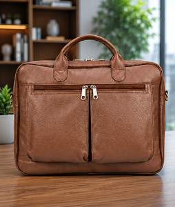 Sac pour ordinateur portable en cuir de veau pleine fleur de qualité supérieure, unisexe, mallette de bureau, multi-compartiments - Product Image 1
