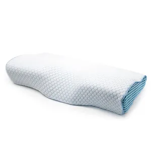 High Quality Pillow 2024 Premium Bed Pillow Tencel Fabric Cover Orthopaedic Shape Cervical Memory Foam Sleep Neck Pillow