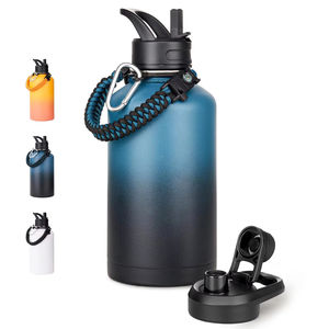 <span class=keywords><strong>Thermos</strong></span> isolé de 2 <span class=keywords><strong>litres</strong></span> avec poignée paracorde pour garder le froid 24 heures Gym Half Gallon Water Flask Stainless Steel Jug 64 Oz - Product Image 3