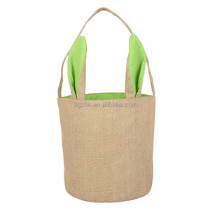 Canvas Easter Bucket Wholesale Sublimation Blank Seersucker Easter Basket For Kids