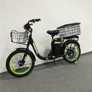 2020ファストフードピザ配送e電動貨物自転車販売350 w 48V 20 AH / 24 AHリチウム電池電動配送自転車