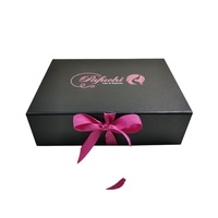Boîte-cadeau de luxe avec logo en feuille pliante en papier carton perruque magnétique emballage de vêtements boîtes de paquet de cheveux avec insert en satin