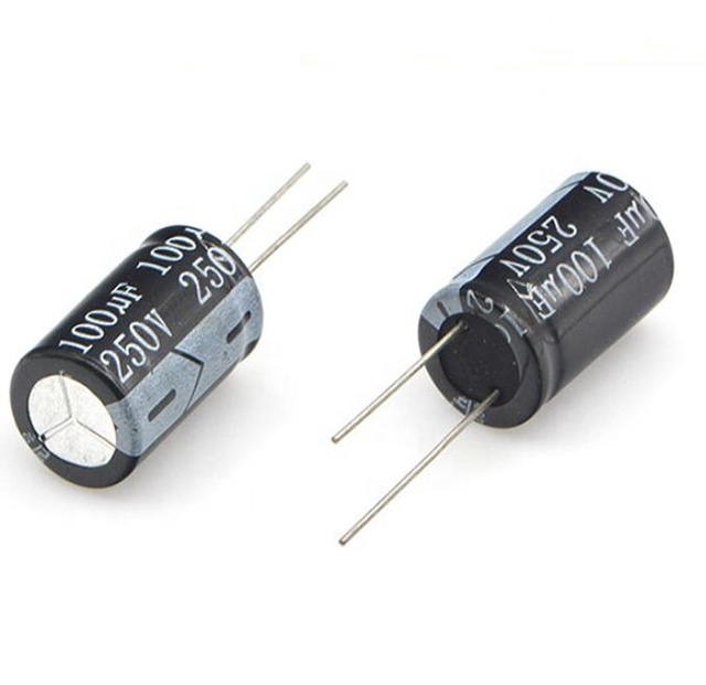 Original 250V/100UF 16*30mm 400V/2.2UF 8*12mm Aluminum Electrolytic Capacitor