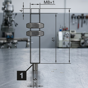 สายเคเบิล2C INS-M08-N04PS-2C ที่เชื่อมต่อเซ็นเซอร์อุปนัยเซ็นเซอร์ความใกล้ชิดอุปนัยพร้อมฉลาก CE - Product Image 3