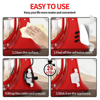 Jiaen Meilleur vendeur Support et support papillon en silicone Cordon noir et blanc Gestion des câbles pour appareils de cuisine Échantillon gratuit