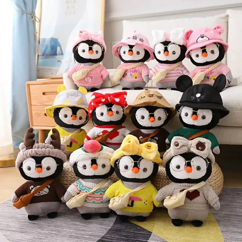 30cm Unisex Stuffed Penguin Kids' Kawaii Penguin Doll Animal Pillow PP Cotton Filled Plush Toy Birthday Gift