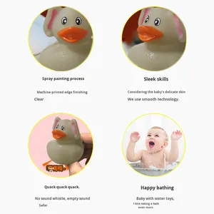 Vendita calda colorato da spremere antistress divertente anatre giocattolo da bagno - Product Image 3