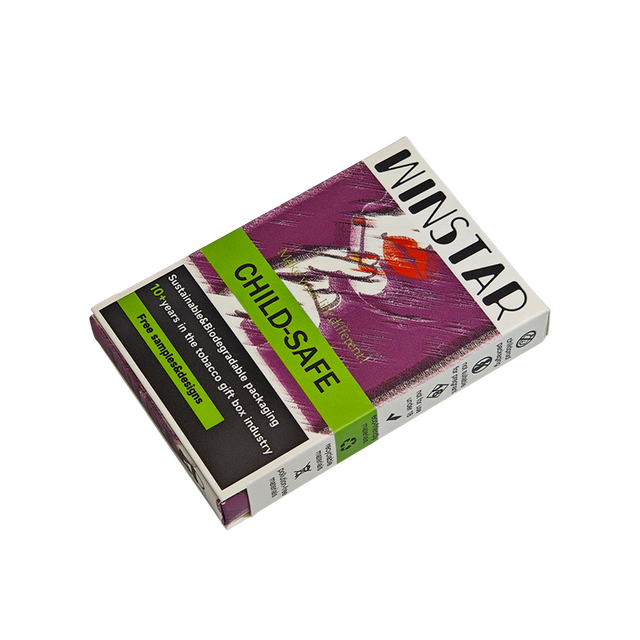 Child Proof Resistant Smoke Red Gum Cigarettes 350g White Cardboard Box Custom Craft Hand Made Cigarette Paper Packaging