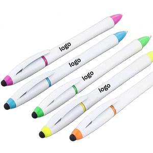 Multifunctional Double-Ended Highlighter Ballpoint <b>Pen</b> New Capacitive <b>Pen</b> with Printable Logo for Multi-Purpose Promotion - Product Image 1