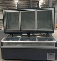 Armoire commerciale combinée glacière pour supermarché, semi-réfrigérateur, à fond froid, 1 pièce