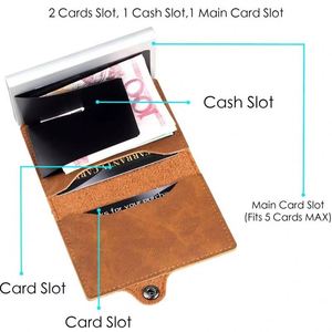 Cartera de Cuero para Hombre, Tarjetero, Clip para Billetes, Estuche para Tarjetas, Cartera de Marca para Tarjetas de Visita - Product Image 2