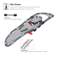 XATP Personnaliser Logo Rachet Reliure Cadre En Aluminium En Plein Air Unisexe Ski Marche Terrain Plat Raquettes Récréatives
