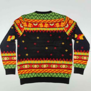 Suéter Informal Transpirable de Algodón 100% Unisex Personalizado TIXOM, Suéter Navideño Feo de Punto Estilo Europeo Americano a Rayas - Product Image 2
