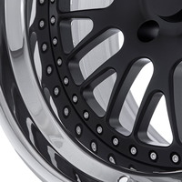Roues en deux pièces forgées à rayons noirs mats classiques personnalisées 17/18/19/20/21 pouces 5X114.3 pour Ford Mustang Lexus SC300