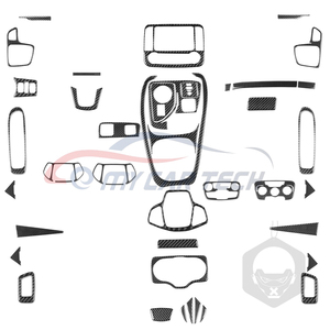 Kit de Molduras Interiores Completas de Fibra de Carbono para <span class=keywords><strong>Jeep</strong></span> <span class=keywords><strong>Compass</strong></span> 2017-2021, Adhesivo para Tablero, Kit de Carrocería - Product Image 1