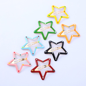 Barrette à cheveux étoile à cinq branches 12 cm en résine plastique, clip BB pour enfant, usage quotidien - Product Image 2