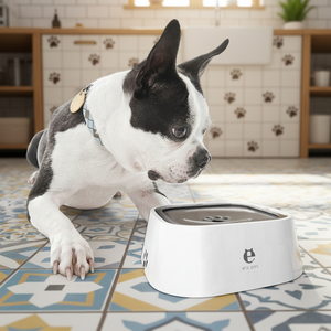 <span class=keywords><strong>ELSPET</strong></span> Bol d'eau portable pour chien de 1,5 L, écologique, en plastique, carré, anti-déversement, anti-éclaboussures, avec flotteur - Product Image 4