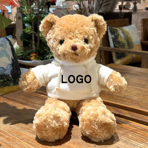 2024 OEM Logo personnalisé en peluche ours en peluche à capuche chemise pas cher cadeaux promotionnels mignon peluche peluches tissu PP en gros - Product Image 2