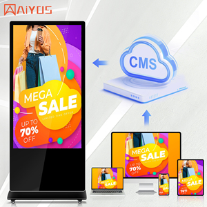 AIYOS 43 49 55 65 75 85 98 pouces écrans LCD publicitaires intérieurs 7x24hrs signalisation numérique LCD intelligente debout au sol - Product Image 2