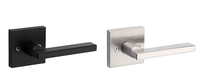 Serrure cylindrique Andex noire mate à levier de confidentialité, sans clé, en alliage de zinc, poignées carrées, multifonction, sécurité de porte facile