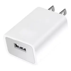 Chargeur USB portable 5V 2A à charge rapide pour téléphone portable avec protection contre les surintensités, matériau ignifuge pour PC, 1 port USB, compact - Product Image 1