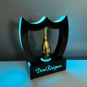 Wine Rack With Led <b>Light</b> Acrylic Shield Design For Bar Party Use Rechargeable - Product Image 2