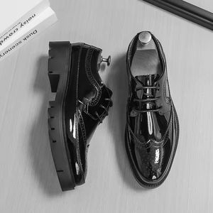 Zapatos Oxford Formales Personalizados para Hombre, Punta en Pico, Parte Superior de Cuero Genuino, Soporte de Arco, Transpirables, Impermeables, con Cordones - Product Image 3