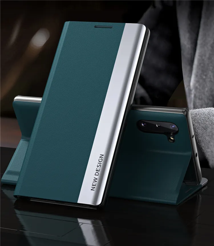 Magnetic Leather Flip Cover with Card Slots For Samsung galaxy note 10