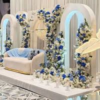 Arco Cuadrado de Acrílico para Fondo de Escenario de Boda, Cortina Plisada Blanca, Decoración para Eventos y Fiestas