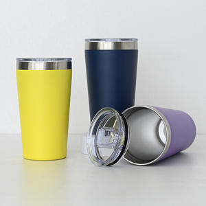 Tasse en métal isolée à double paroi enduite de poudre personnalisée gobelet en acier inoxydable de 16 oz tasse à café de voyage avec couvercle - Product Image 5