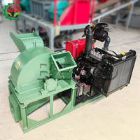Multifunctionele Diesel Grenen Hout Log Poeder Crusher Olijf Hout Crusher Machine Hout Zaagsel Grinder Shredder Machine