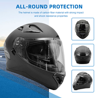 Venta al por mayor Venta caliente Unisex Full-Face ECE DOT Security Casque Moto Casco Negro Venta al por mayor Cascos de motocicleta inteligentes