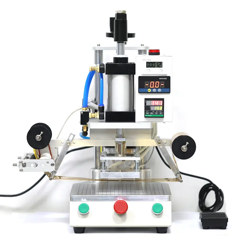 가죽 PVC 종이 엠보싱에 사용되는 수동 엠보싱 브론 징 기계 핫 포일 스탬핑 기계 300W 500W 열 프레스 기계