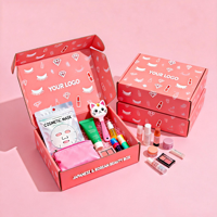 Boîtes en carton ondulé personnalisées avec logo, pliables, pour l'emballage de t-shirts noirs en kraft rose, de cheveux blancs, de casquettes en papier