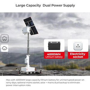Tour de surveillance solaire BIGLUX HiGUARD, caméra de sécurité autonome 24/7, vision nocturne, grand angle, capteur CMOS, carte SD, audio bidirectionnel - Product Image 5