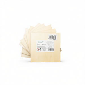 Pannello in Legno Compensato Quadrato 30cm, 12 Pezzi, per Progetti Artigianali e Fai-da-Te - Product Image 1