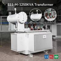 Transformateur de puissance immergé dans l'huile S11-M de 1250 kVA, 10 kV 400 V, transformateur triphasé abaisseur de tension pour postes de transformation industriels